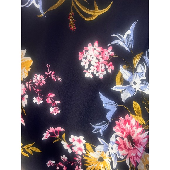 LOFT Women's Floral Print Ruffle Sleeve Blouse Top - Picture 5 of 7